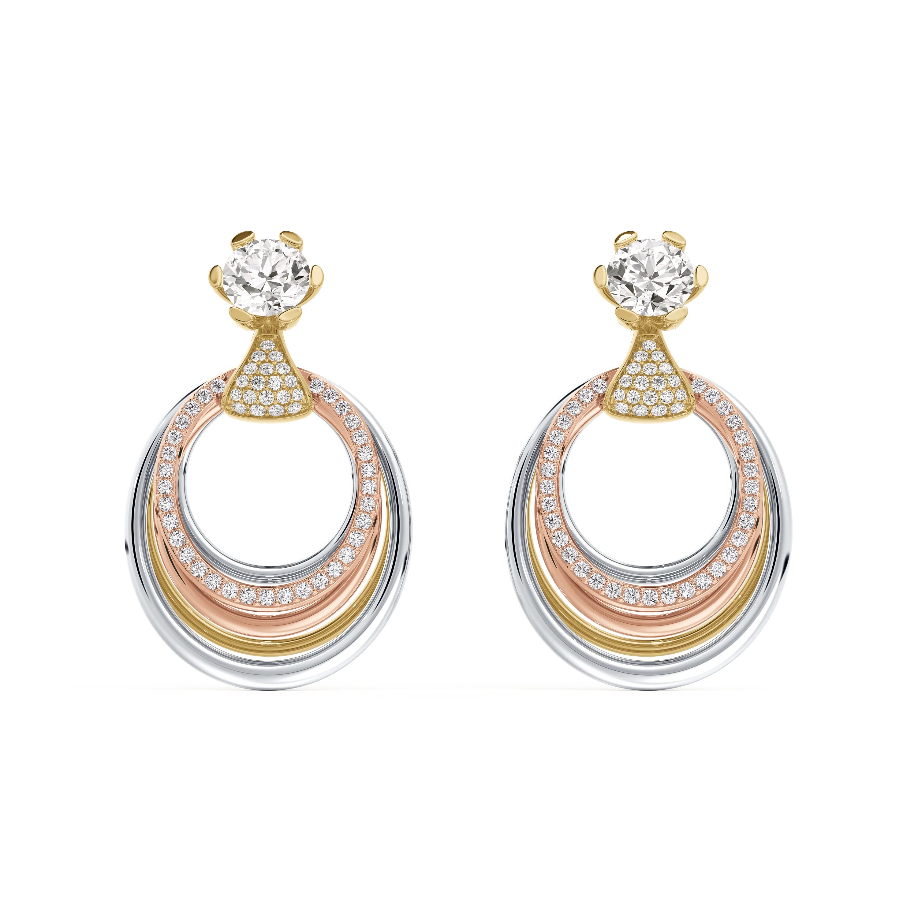 Swarna Diamonds Pavé Circle Earrings