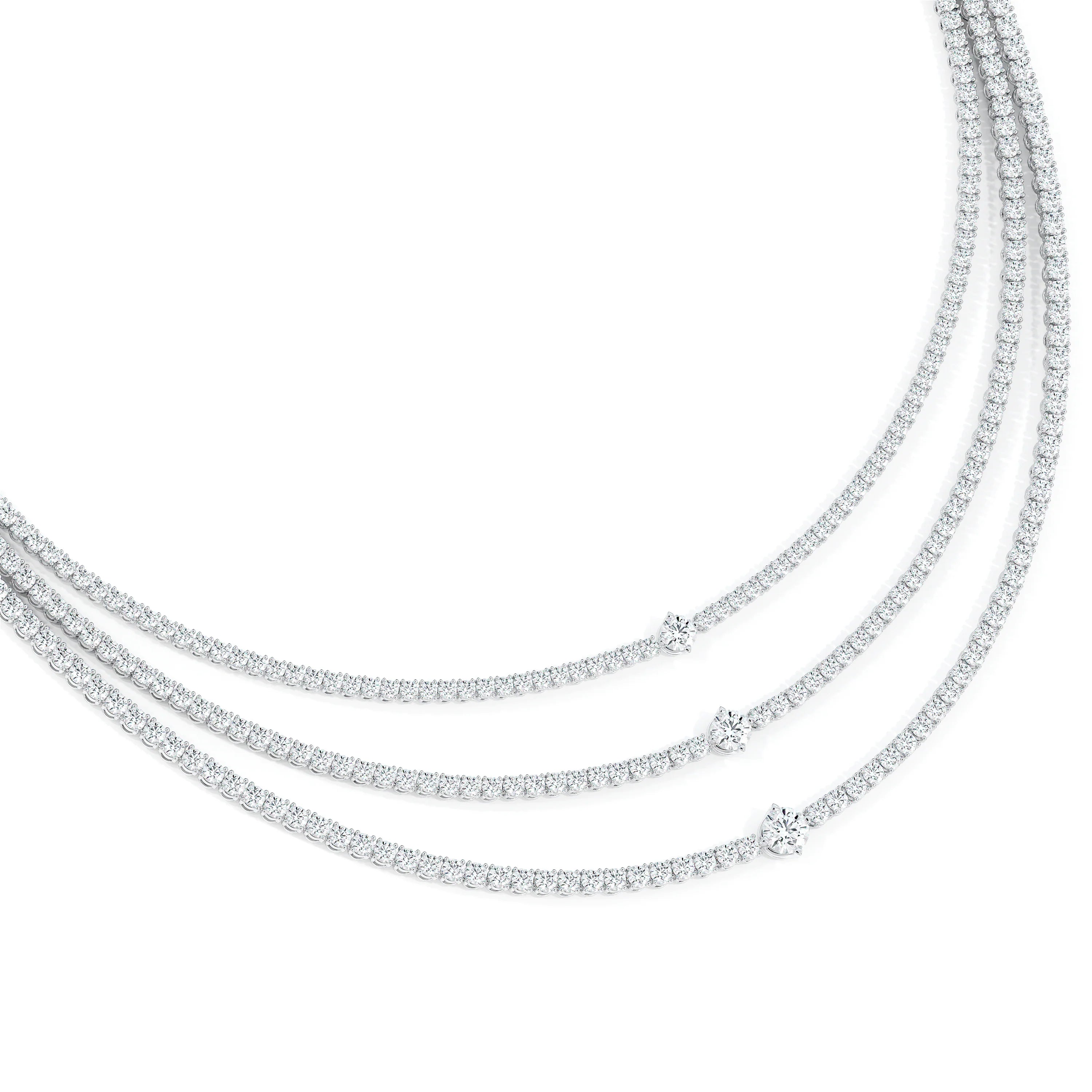 Swarna Diamonds Multi-Line Diamond Necklace