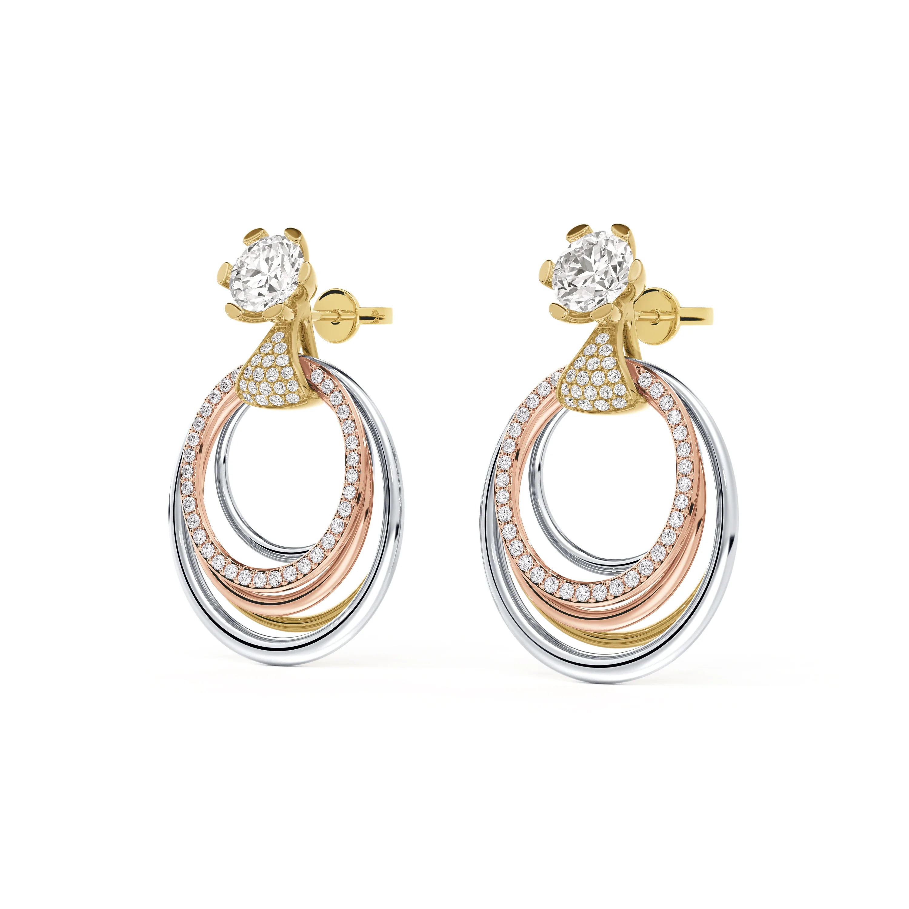 Swarna Diamonds Pavé Circle Earrings