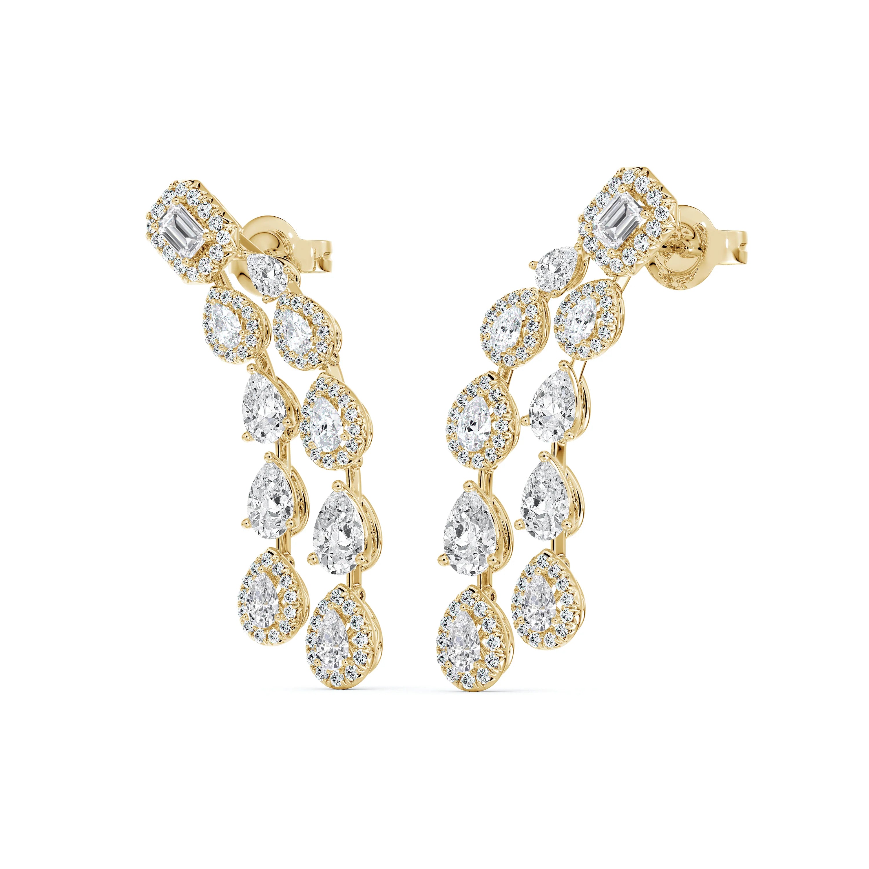 Swarna Diamonds Semi Arc Halo Earrings