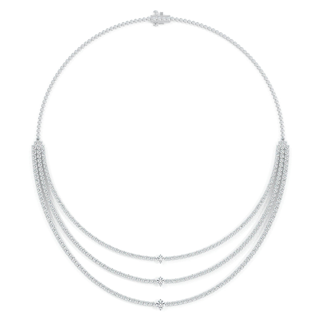 Swarna Diamonds Multi-Line Diamond Necklace