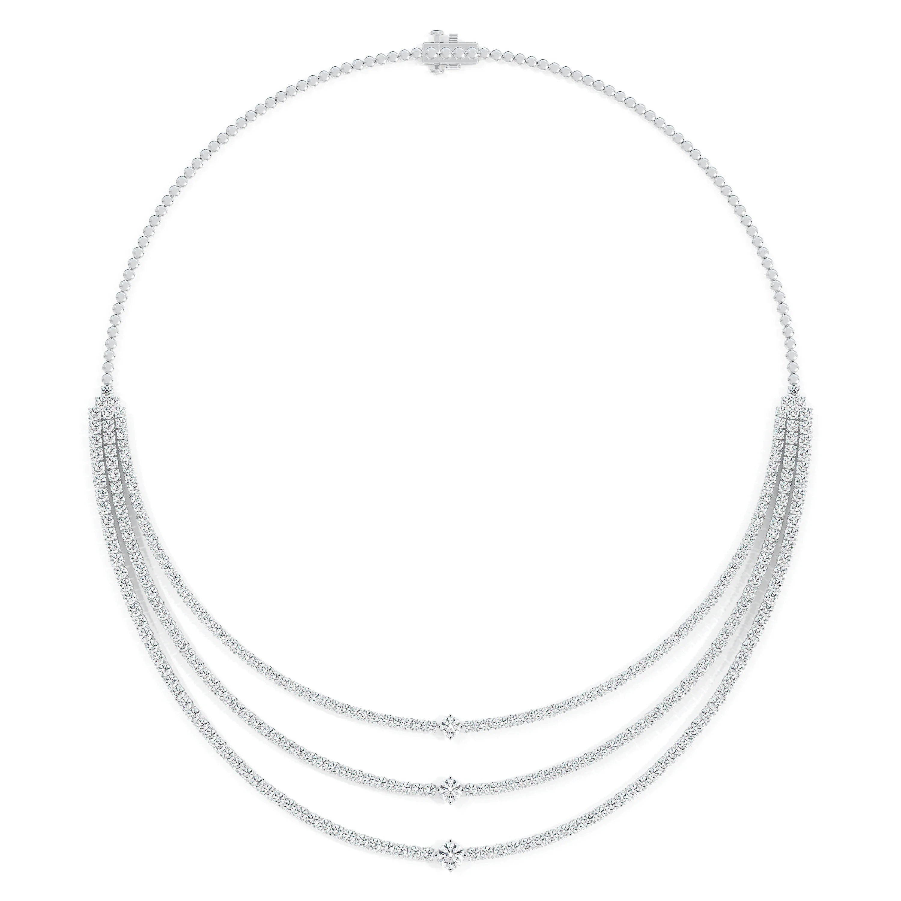 Swarna Diamonds Multi-Line Diamond Necklace
