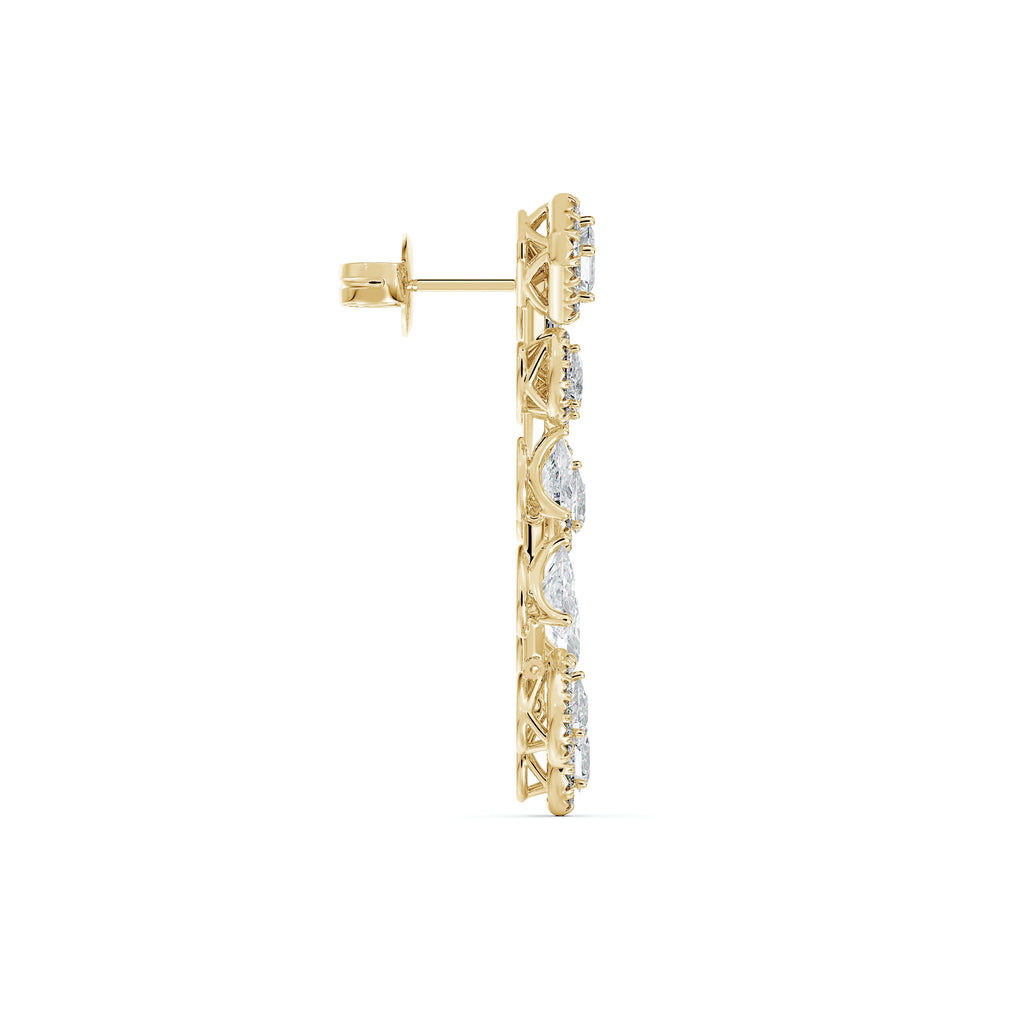 Swarna Diamonds Semi Arc Halo Earrings