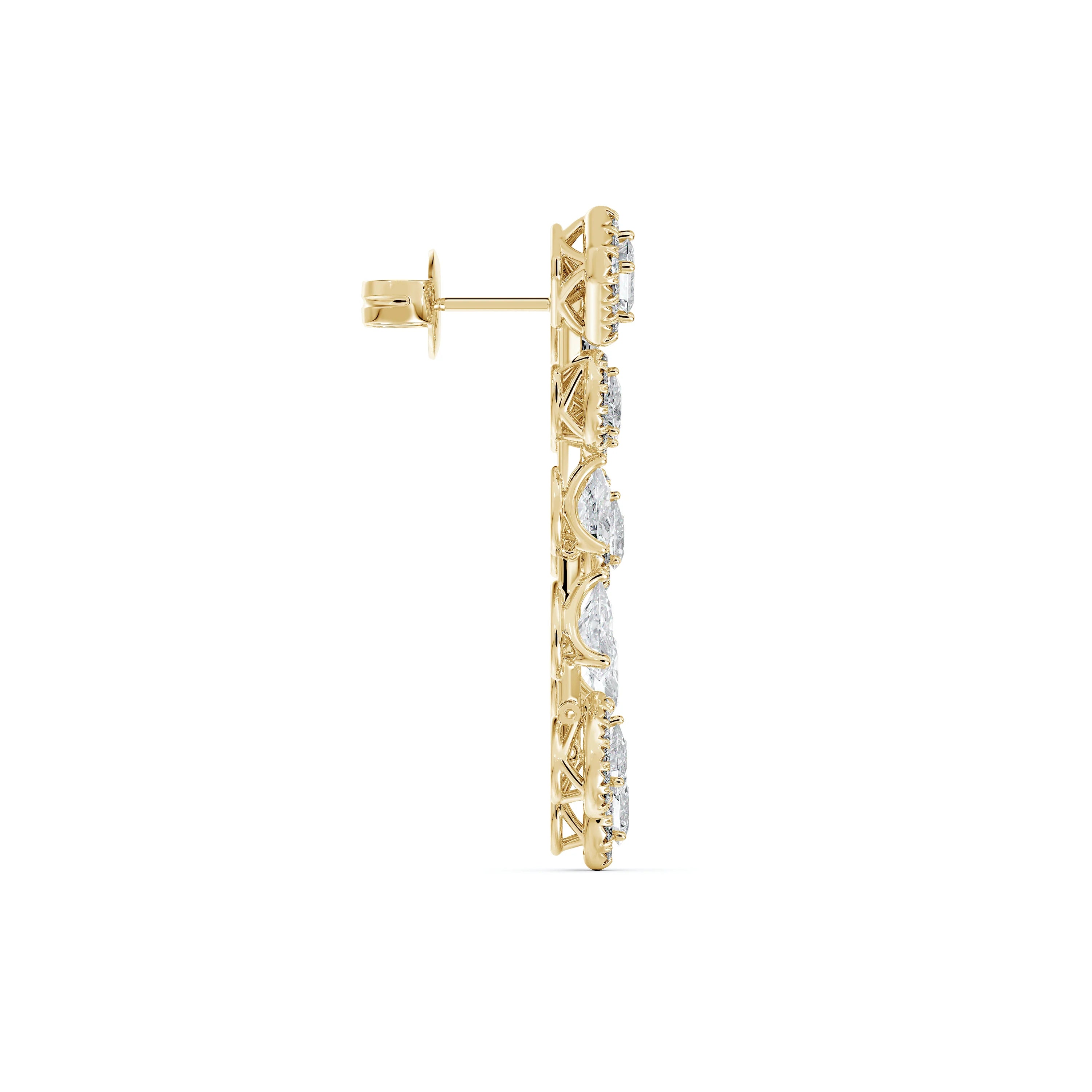 Swarna Diamonds Semi Arc Halo Earrings