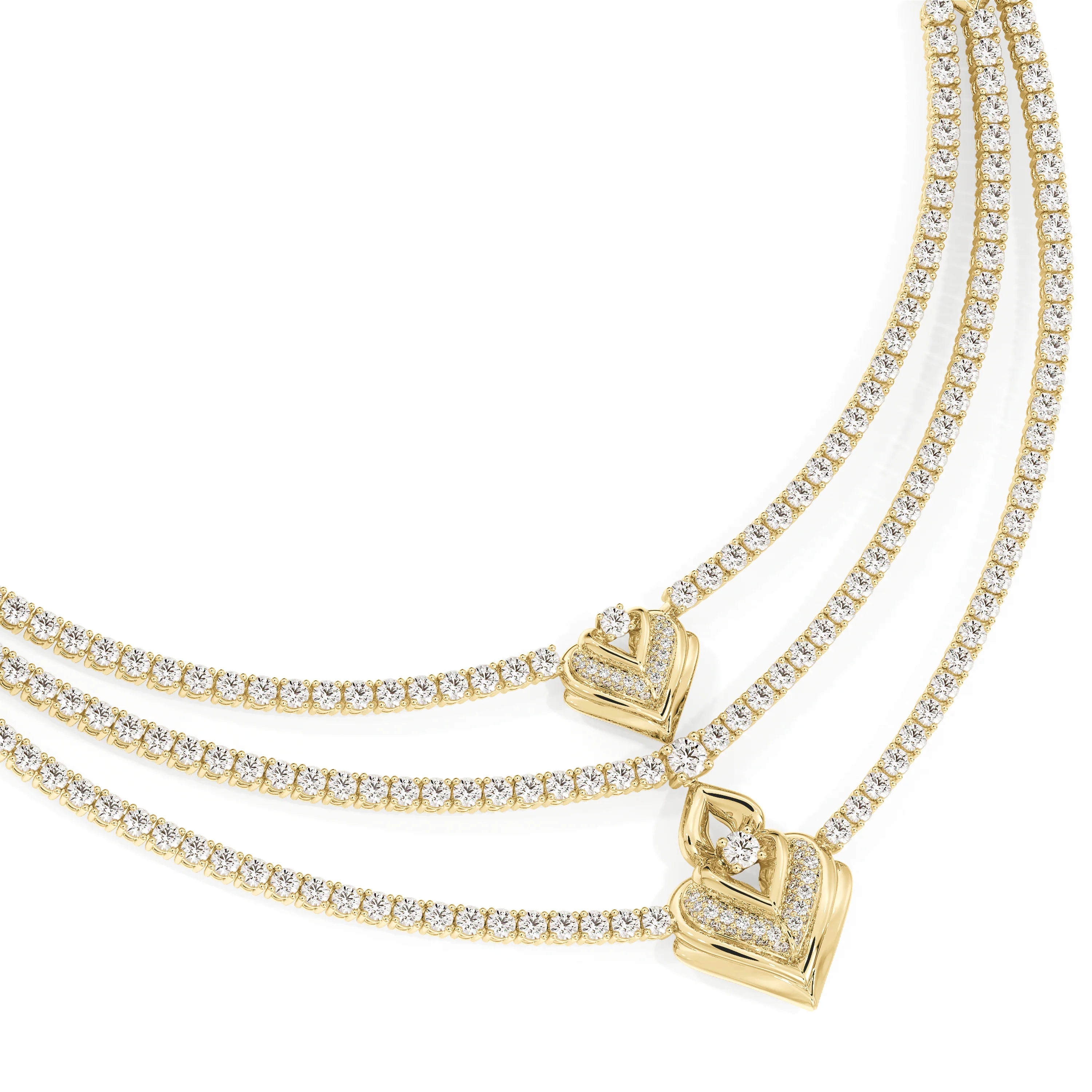 Swarna Diamonds three Lines Necklace
