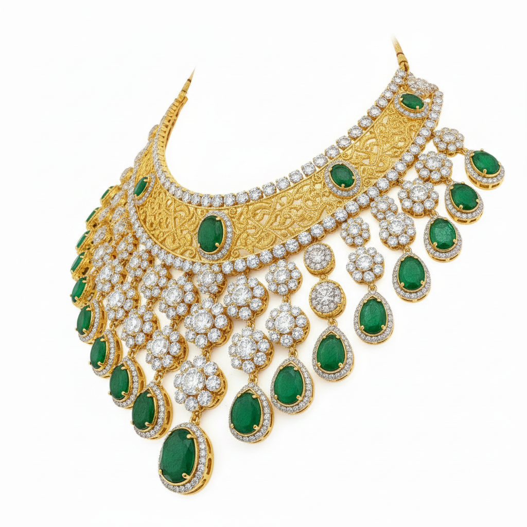 Faera Diamond Necklace - Side View