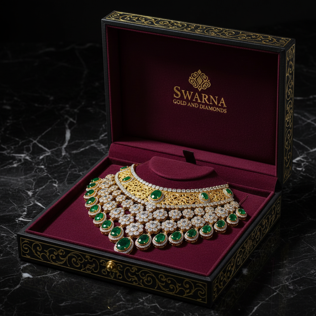 Faera Diamond Necklace - Swarna Packaging