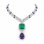 Crown Jewel Diamond Necklace - Front View