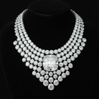 Maharani Diamond Bib Necklace – Top Down View