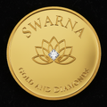 Front of Swarna 10g Fine Gold Coin with Swarna lotus design
