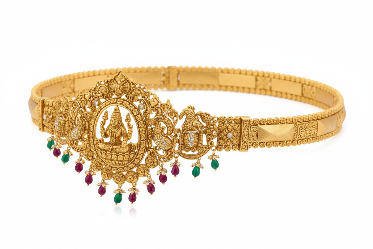 Arna Gold Reversible Waistbelt – Side Angle