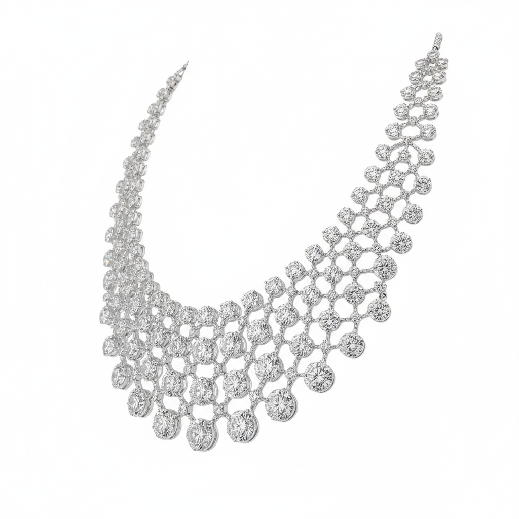 Eternal Sparkle Diamond Necklace - Side View