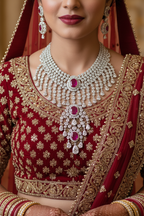 Padma Chandrika Diamond Necklace - Bridal Model