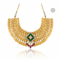 Madhavi Gold Bridal Necklace – Front View
