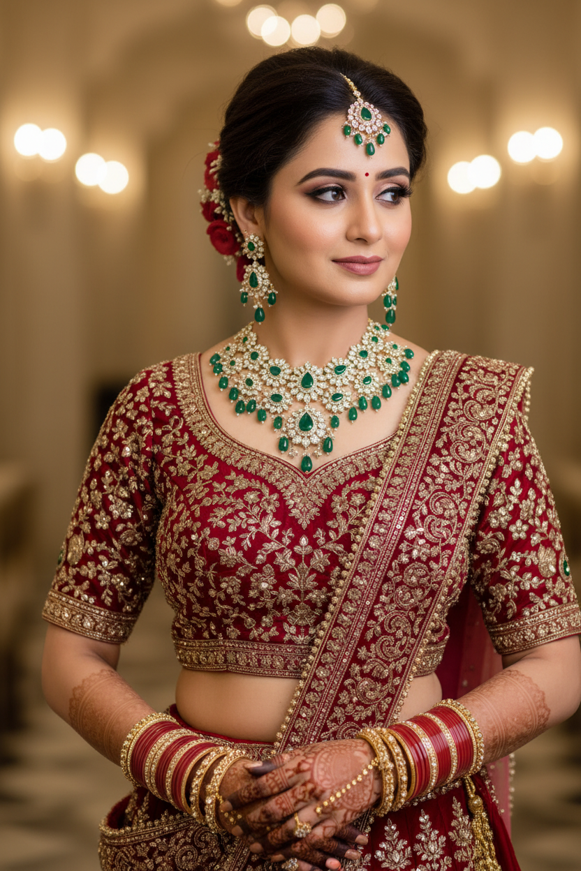 True Bloom Diamond Necklace - Bridal Model