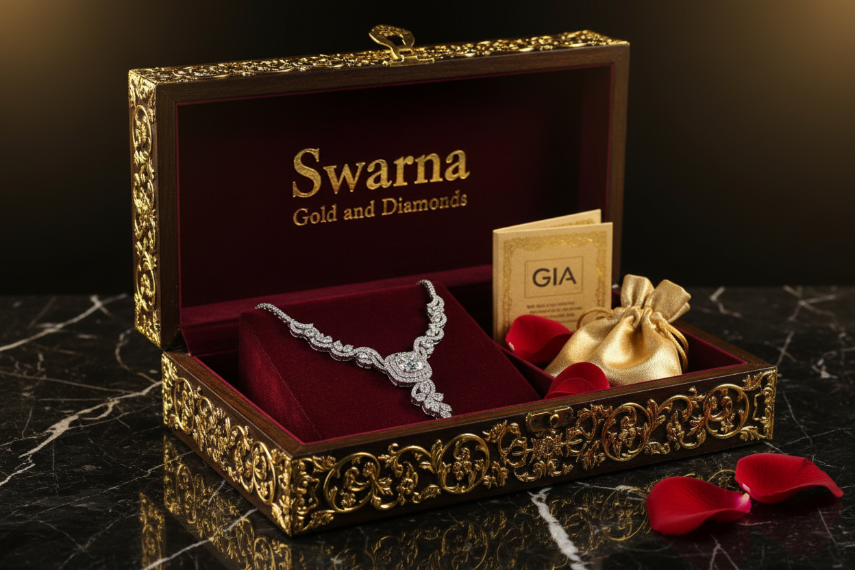 Swarna Gold and Diamonds – Grand Packaging with Eternal Diamond Necklace
