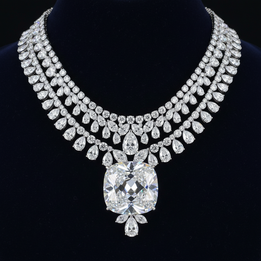 Imperial Diamond Statement Necklace – 10 Carat GIA Certified