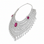 Padma Chandrika Diamond Necklace - Side View