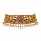Rani Mahal Gold Bridal Choker Necklace – Front View