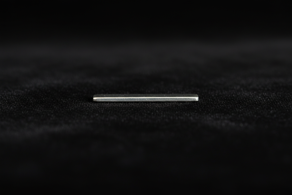 Side view of Swarna 10g Fine Silver Bar showing slim proportionate thickness