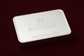 Front view of Swarna 250g Fine Silver Bar with Swarna lotus logo engraved