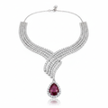 Veloria Drift Diamond Necklace - Front View