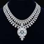 Imperial Diamond Statement Necklace – Top Down View