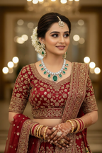 Aurora Glow Diamond Necklace - Bridal Model