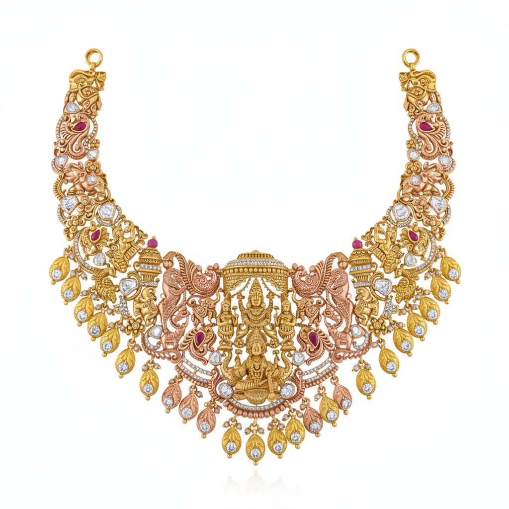Vinitika Gold Necklace – Front View