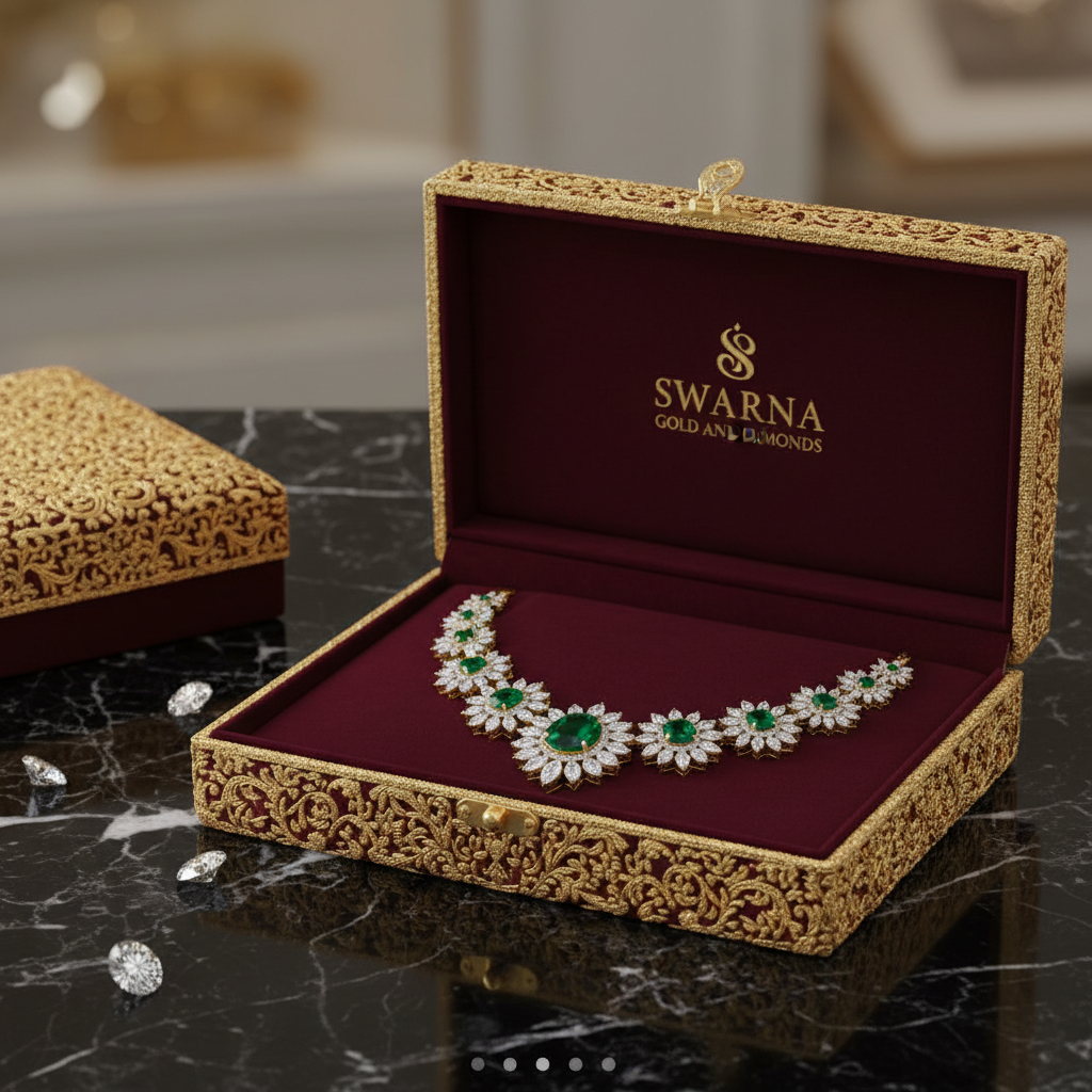 True Bloom Diamond Necklace - Swarna Packaging
