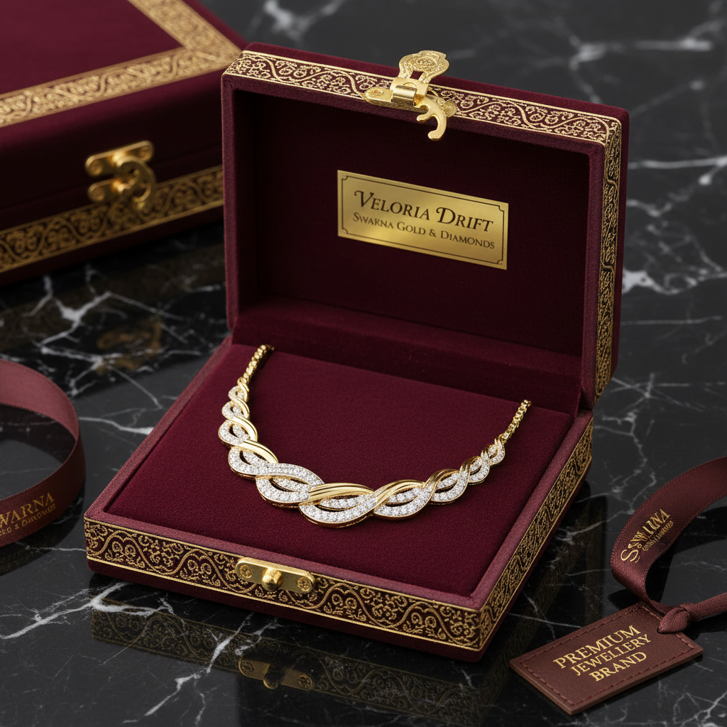 Veloria Drift Diamond Necklace - Swarna Packaging