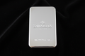 Front view of Swarna 200g Fine Silver Bar with Swarna lotus logo engraved
