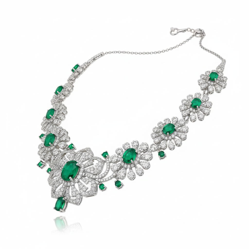 True Bloom Diamond Necklace - Side View