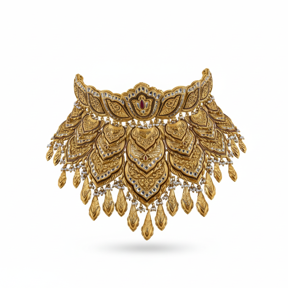 Swarnika Gold Necklace – Front View