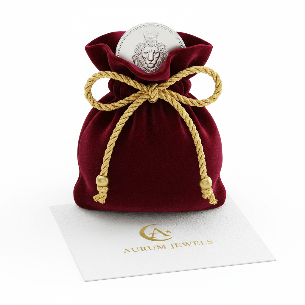 10 Gram Silver Coin Premium Velvet Packaging