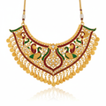 Rajwada Gold Choker Necklace – Front View