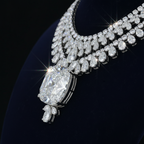 Imperial Diamond Statement Necklace – 45 Degree Side Profile