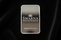 Front view of Swarna 50g Fine Silver Bar with Swarna lotus logo engraved
