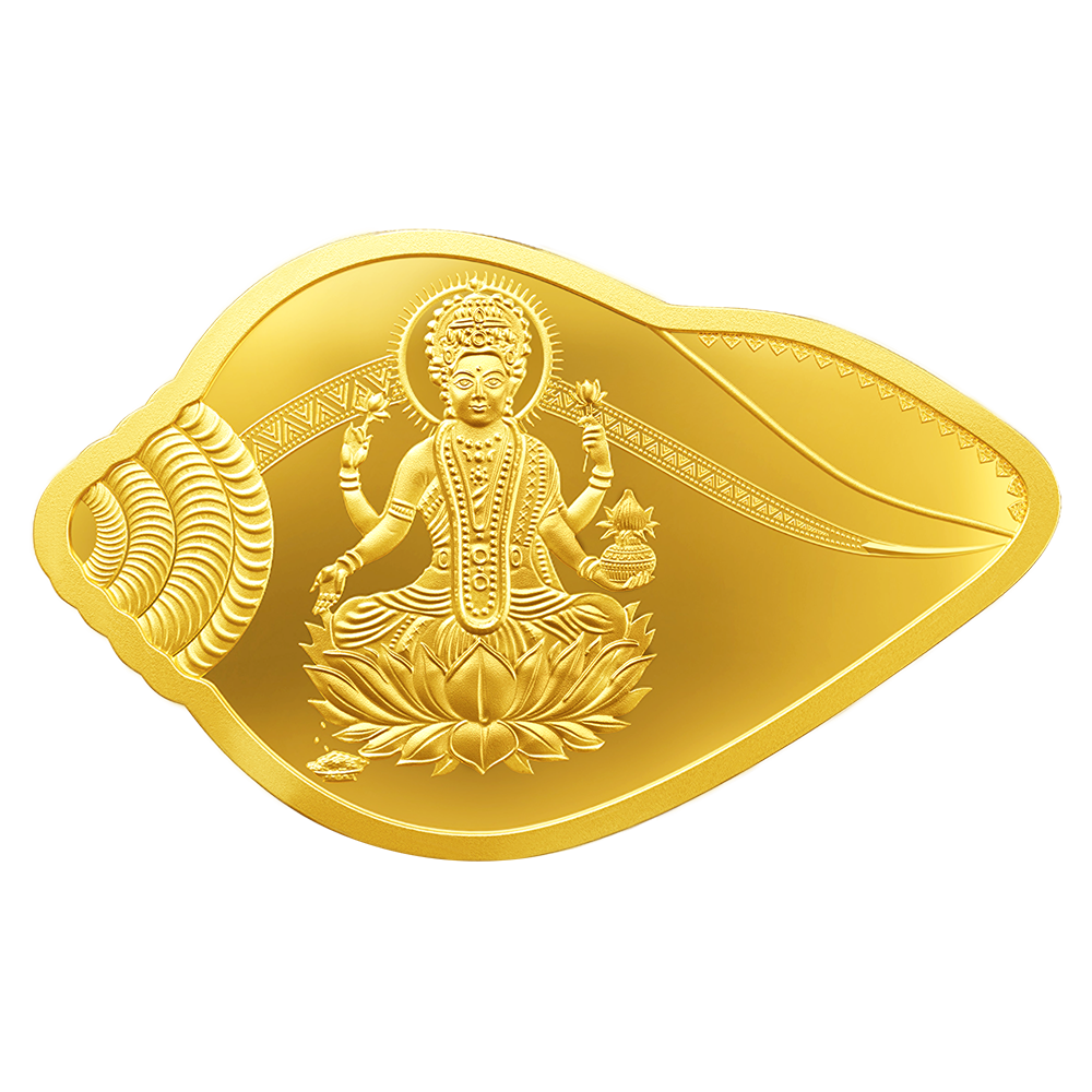 24K Purest 20 gm Shankh Laxmi Gold Bar - 24K (999.9+) - MMTC-PAMP
