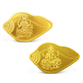 24K Purest 10 gm Lakshmi Ganesh Shankh Shape Gold Coin - 24K (999.9+)  - MMTC-PAMP